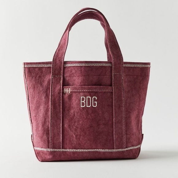 BDG Handbags - BDG Mini Washed Canvas Tote Bag NWOT - Maroon